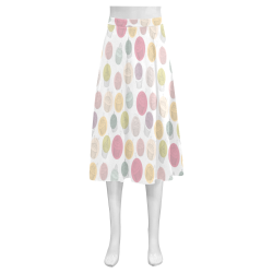 Colorful Cupcakes Mnemosyne Women's Crepe Skirt (Model D16)