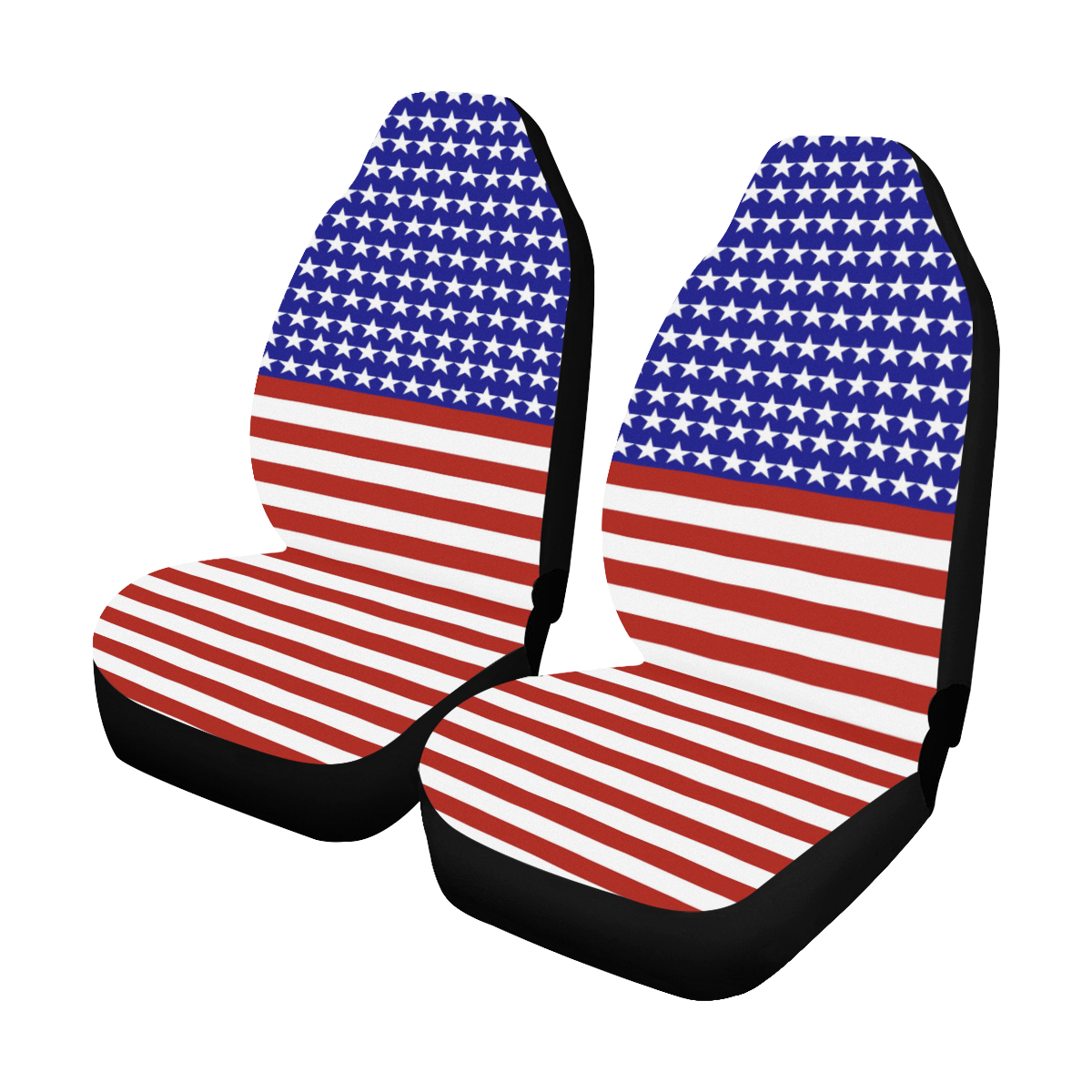 USA Patriotic Stars & Stripes Car Seat Covers (Set of 2)