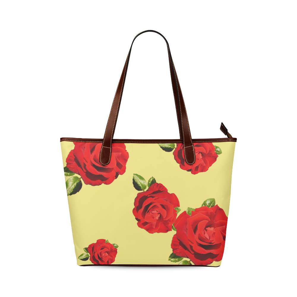 Fairlings Delight's Floral Luxury Collection- Red Rose Handbag 53086h1a18 Shoulder Tote Bag (Model 1646)