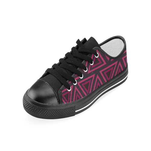 Tribal Ethnic Triangles Women's Classic Canvas Shoes (Model 018)
