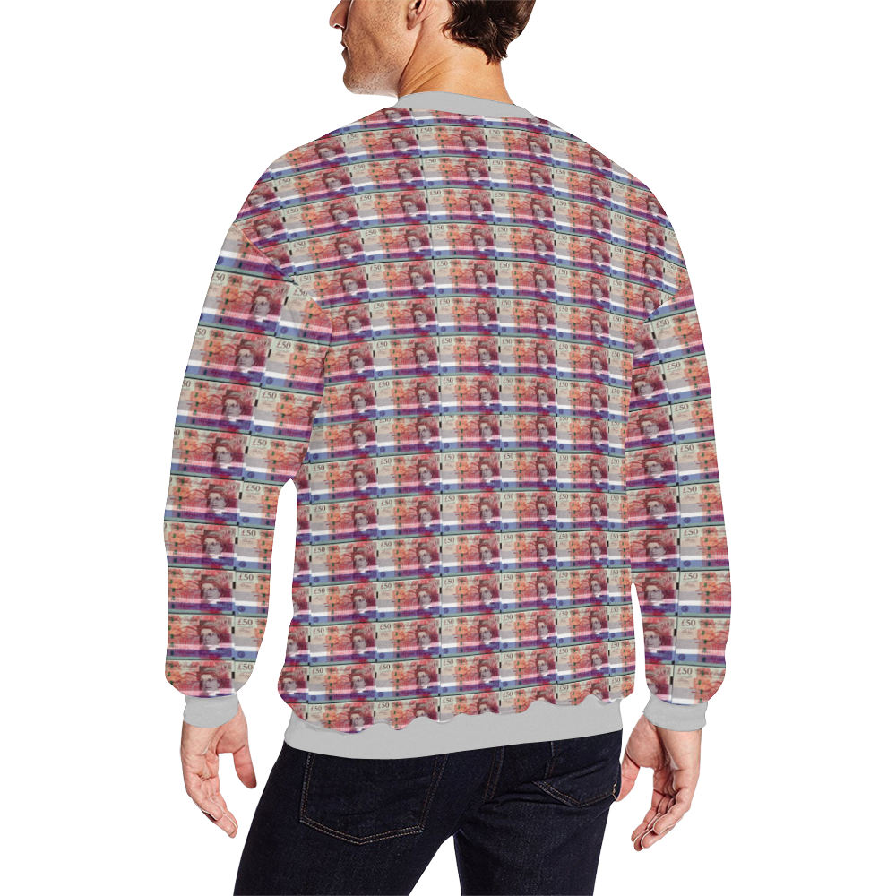Pay day Men's Oversized Fleece Crew Sweatshirt (Model H18)