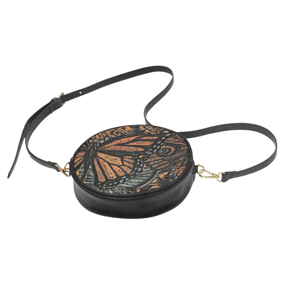 Monarch Collage Round Sling Bag (Model 1647)