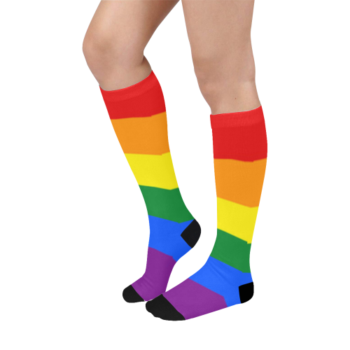 Gay Pride Rainbow Flag Stripes Over-The-Calf Socks