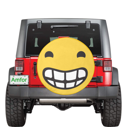Redneck Smiley Face Emoji 34 Inch Spare Tire Cover
