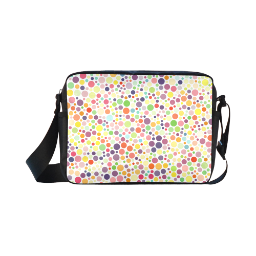 Colorful dot pattern Classic Cross-body Nylon Bags (Model 1632)