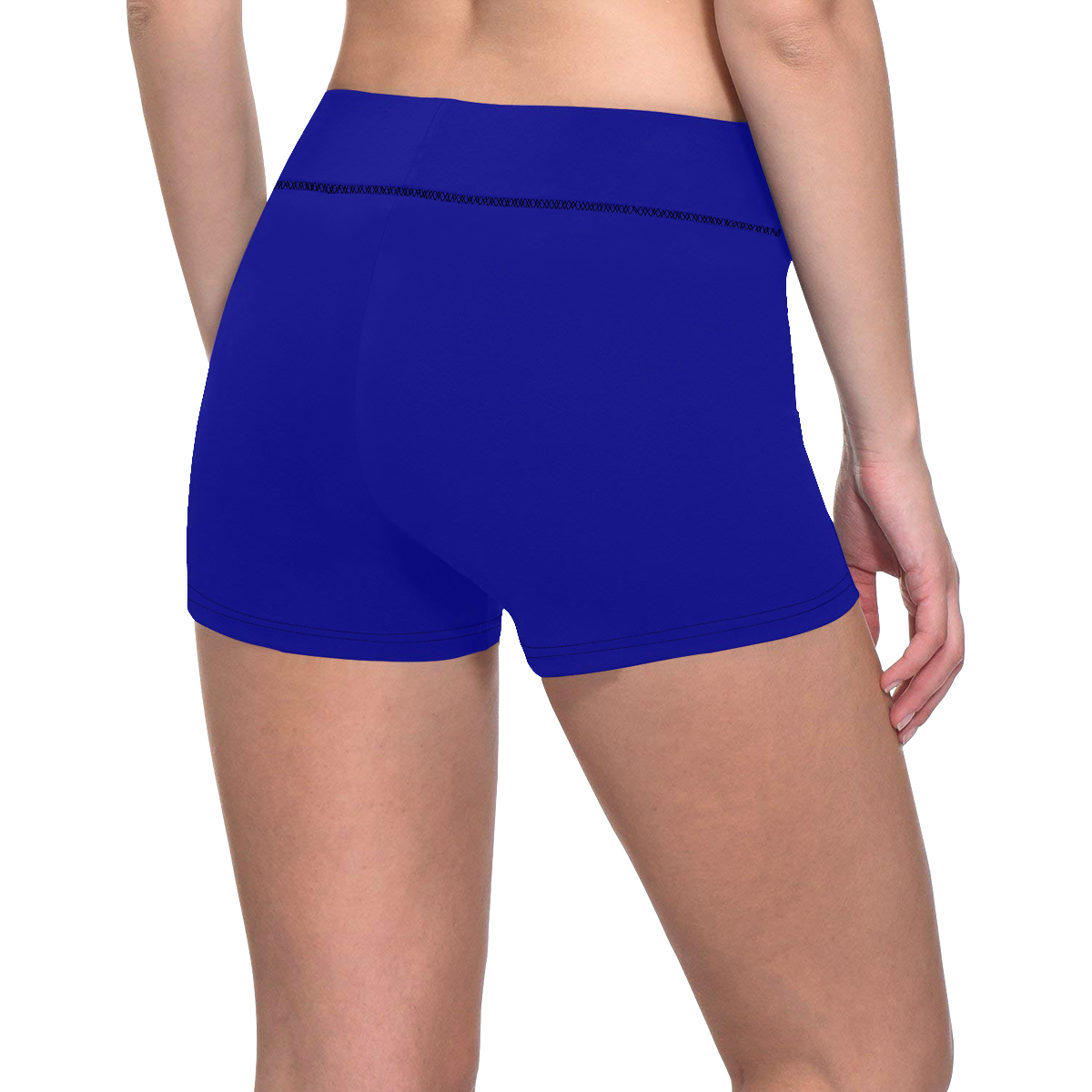 color dark blue Women's All Over Print Short Leggings (Model L28)