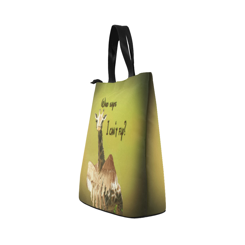 The flying giraffe Nylon Lunch Tote Bag (Model 1670)