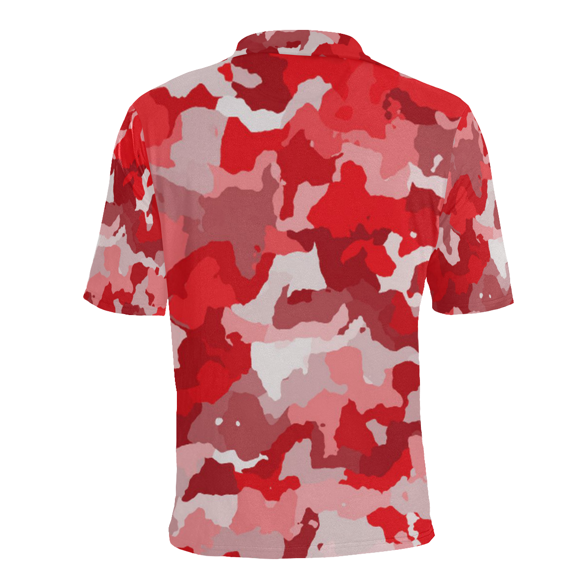 camouflage red Men's All Over Print Polo Shirt (Model T55)