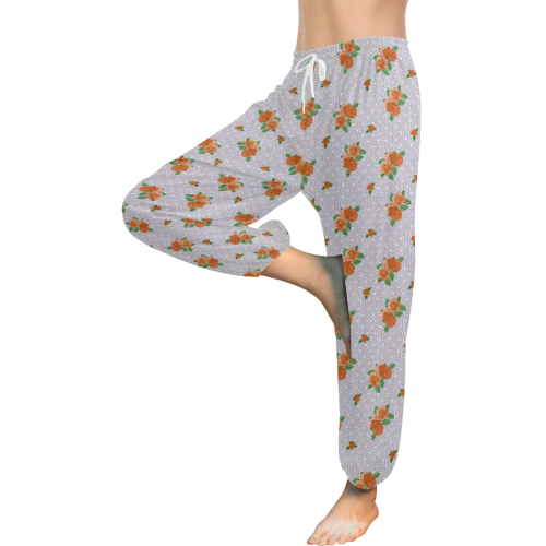 Roses and Pattern 1A by JamColors Women's All Over Print Harem Pants (Model L18)