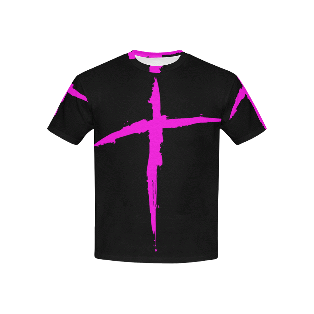 Kids Yahshua signature pink Kids' All Over Print T-shirt (USA Size) (Model T40)