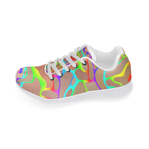 Colorful wavy shapes Women’s Running Shoes (Model 020)