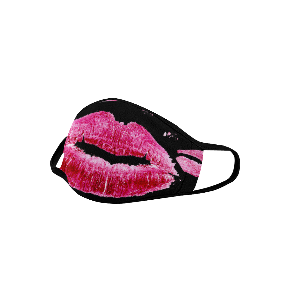 Kisses All Over (Black) Mouth Mask