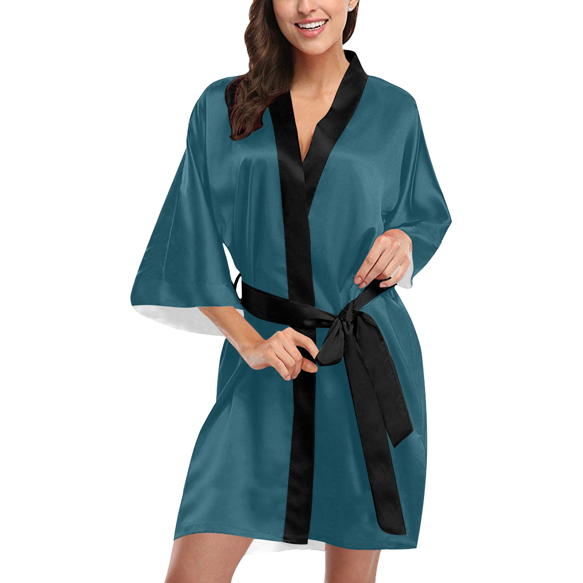 Blue Coral Kimono Robe