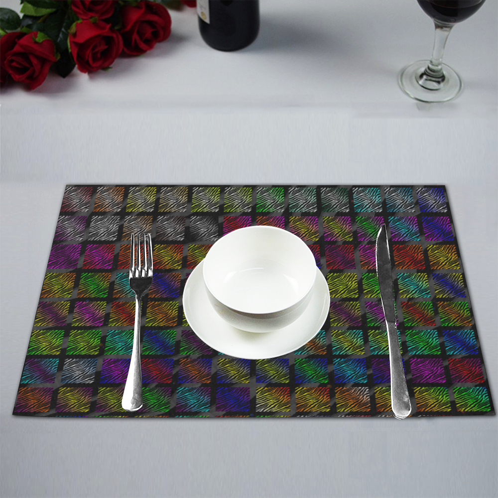 Ripped SpaceTime Stripes Collection Placemat 12''x18''