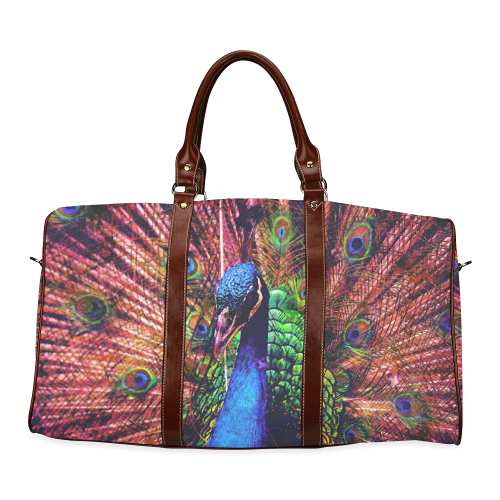 Impressionist Peacock Waterproof Travel Bag/Small (Model 1639)