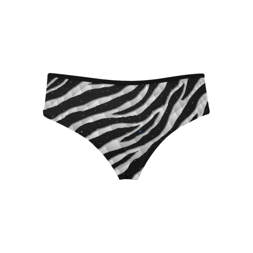 Ripped SpaceTime Stripes - White Women's Hipster Panties (Model L33)