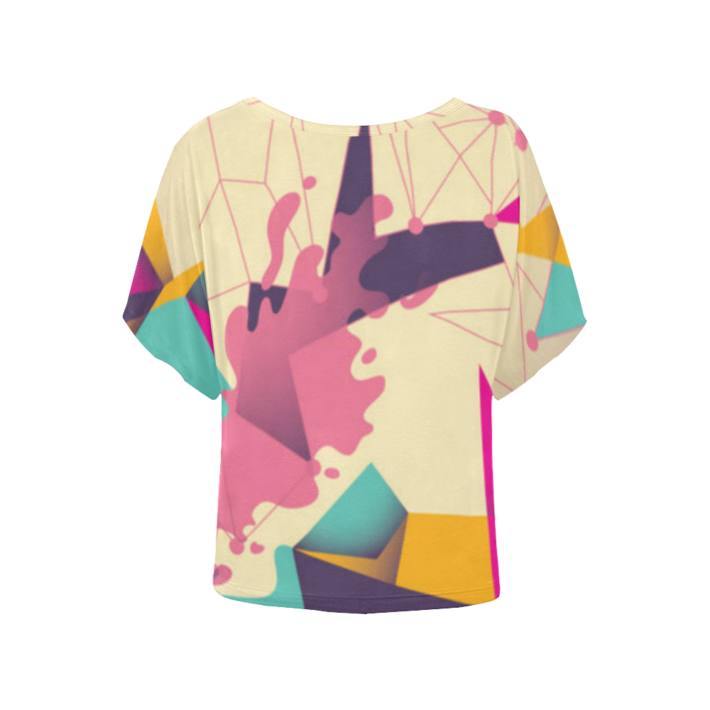bb 20158 Women's Batwing-Sleeved Blouse T shirt (Model T44)