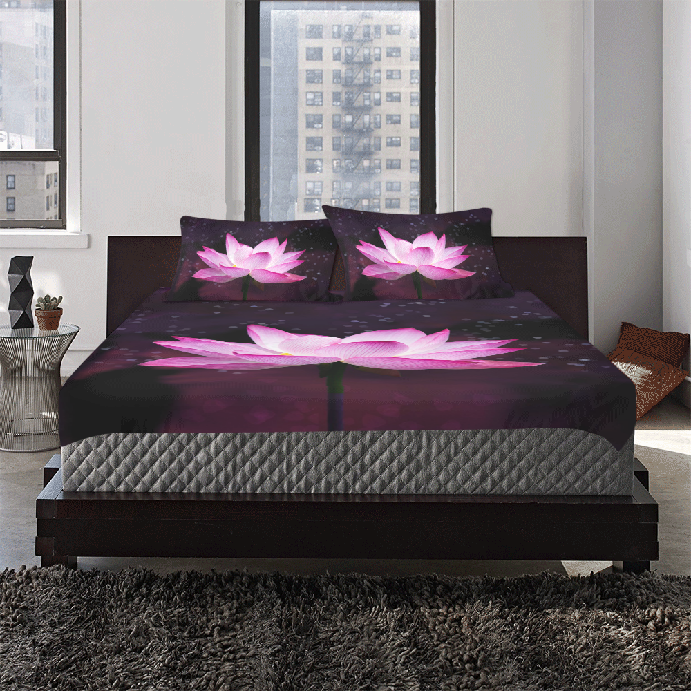 magical lotus 3-Piece Bedding Set