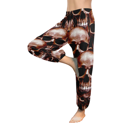 Lg Skull wall Women's All Over Print Harem Pants (Model L18)