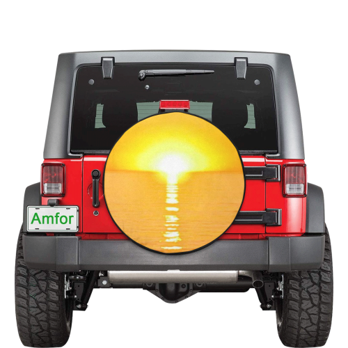 Yellow Sunset 30 Inch Spare Tire Cover