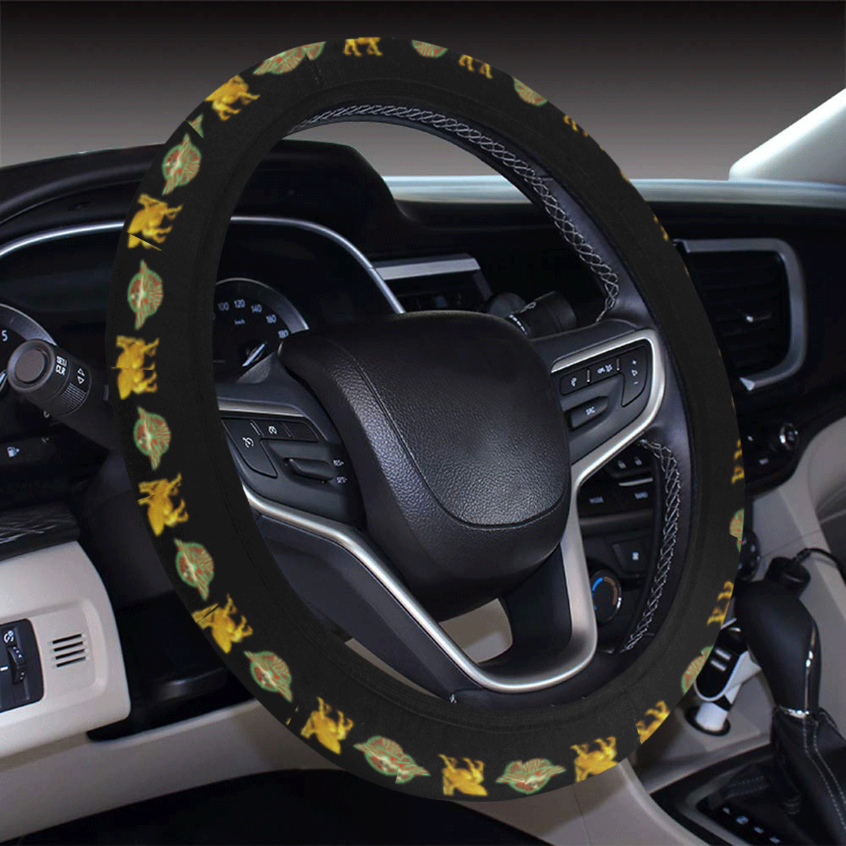 Lamassu & Alaha Ashur Steering Wheel Cover with Elastic Edge