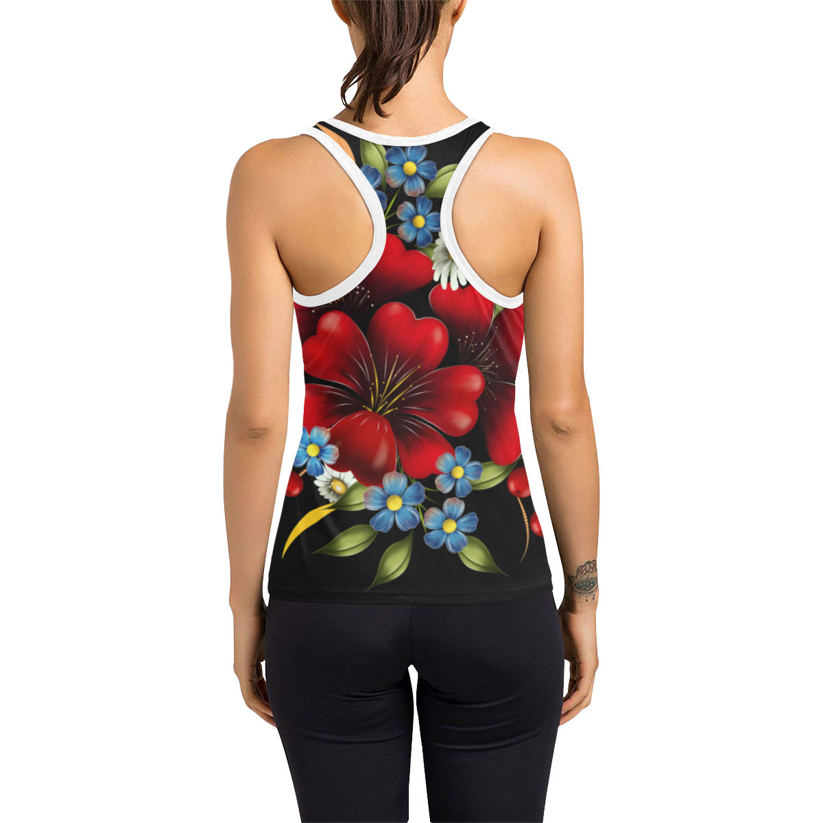 Bouquet Of Flowers Women's Racerback Tank Top (Model T60)