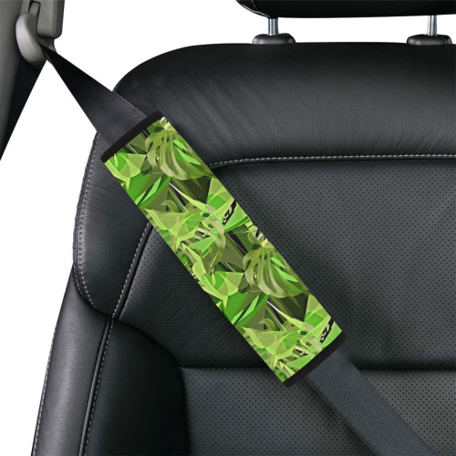 Tropical Jungle Leaves Camouflage Car Seat Belt Cover 7''x10''