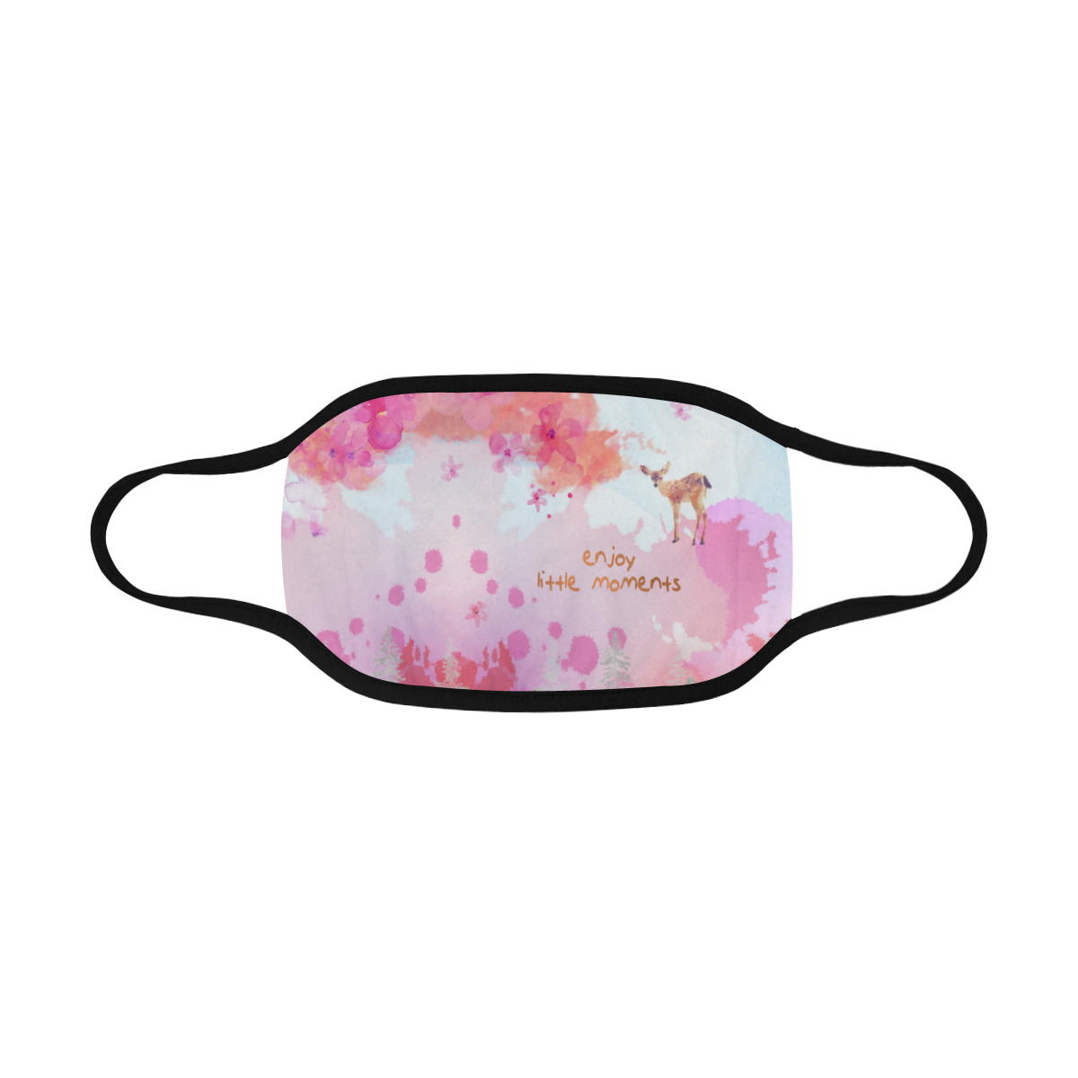 Little Deer in the Magic Pink Forest Mouth Mask