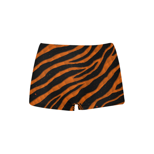 Ripped SpaceTime Stripes - Orange Women's All Over Print Boyshort Panties (Model L31)