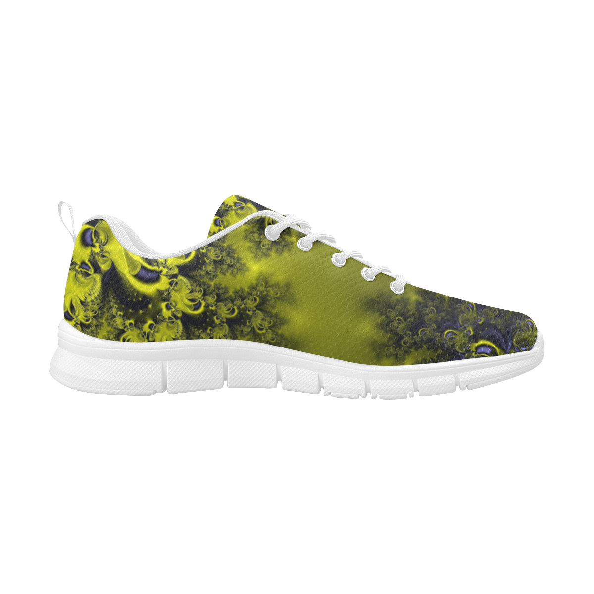 Frosty Sunlight on The Lake Fractal Abstract Women's Breathable Running Shoes/Large (Model 055)