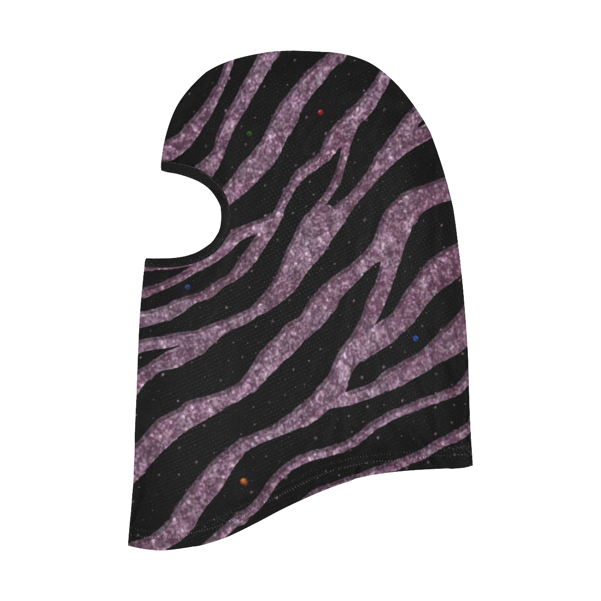 Ripped SpaceTime Stripes - Glitter Pink All Over Print Balaclava
