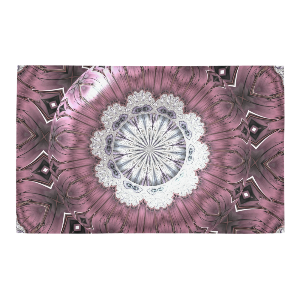 Bejeweled Royal Purple Diadem Fractal Abstract Bath Rug 20''x 32''