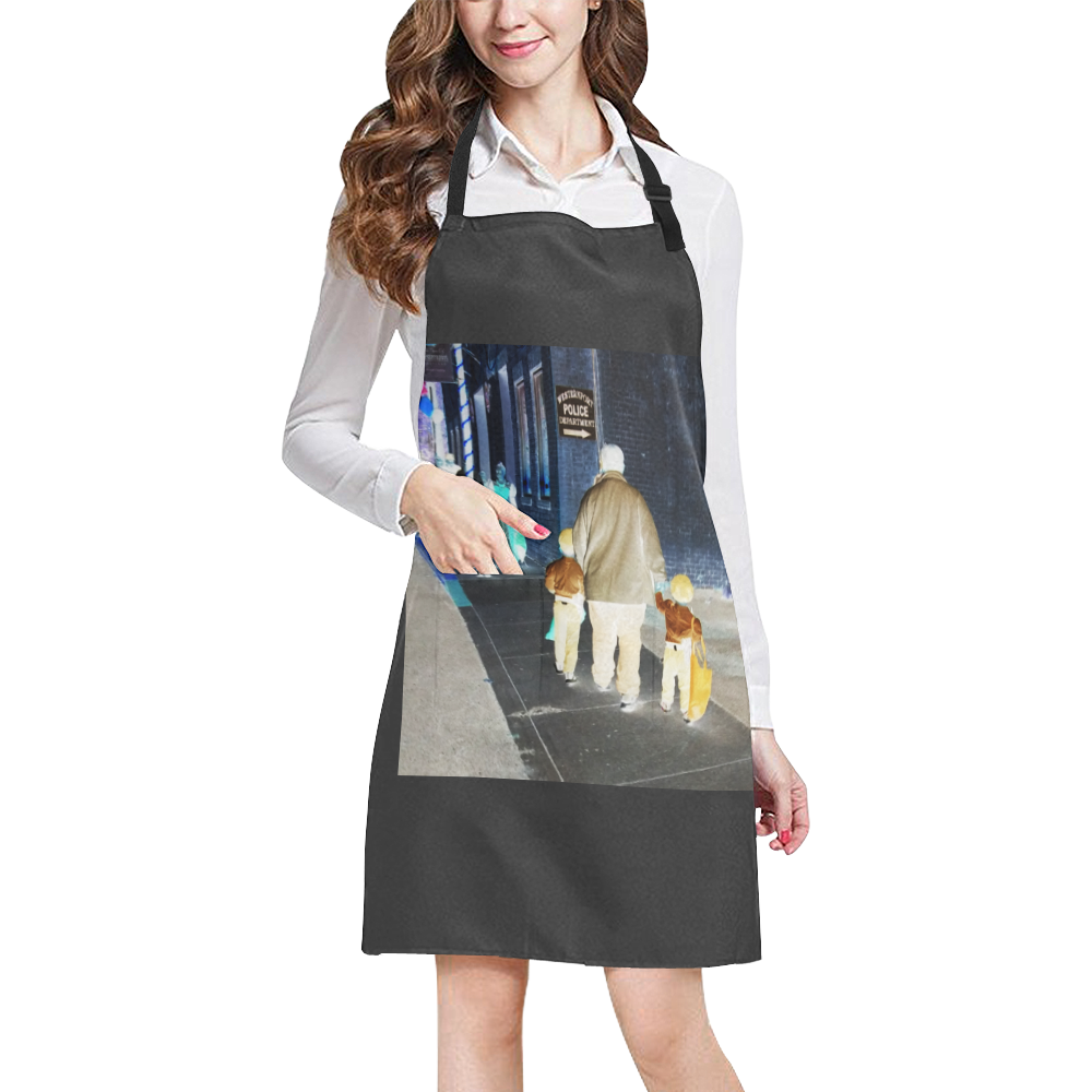 Ghosts roaming the street All Over Print Apron