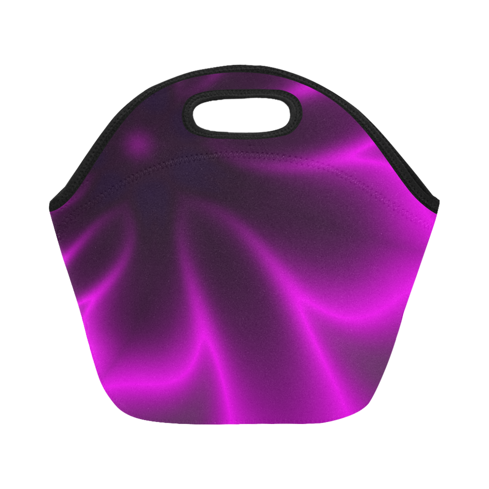 Purple Blossom Neoprene Lunch Bag/Small (Model 1669)