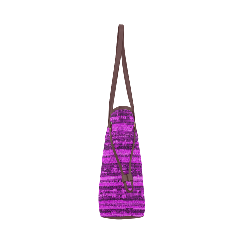 Paris Raven BOHO Purple Sumi Designer Clover Canvas Tote Bag (Model 1661)