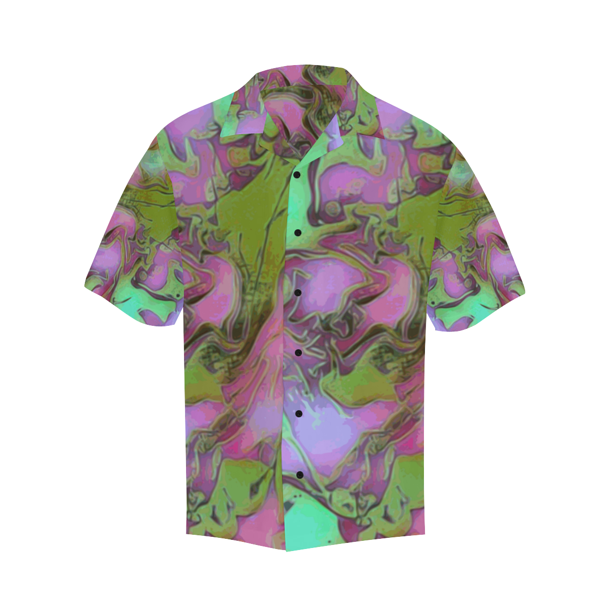 Boardwalk - green pink red light purple swirls diy personalize Hawaiian Shirt (Model T58)
