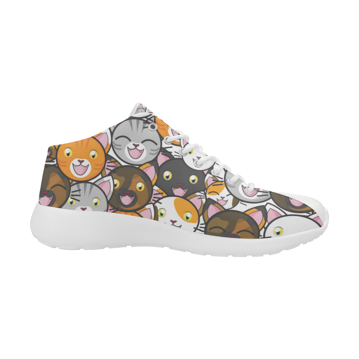 Funny Cats All Over Men's Basketball Training Shoes (Model 47502)