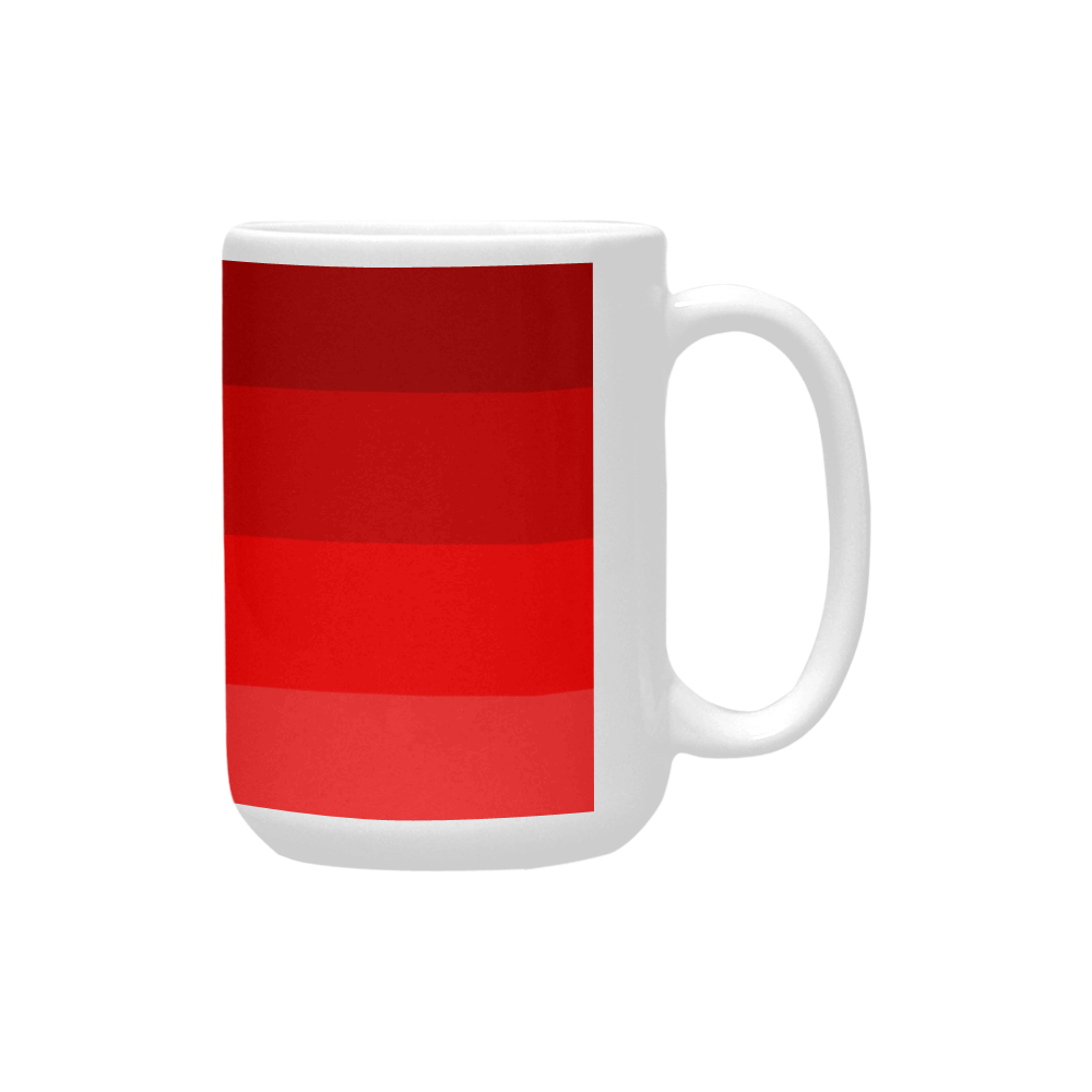 Red multicolored stripes Custom Ceramic Mug (15OZ)