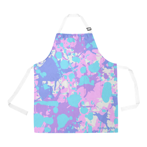 Fairlings Delight's Camo Collection- Pink Camo Ink Splashes 53086 All Over Print Apron