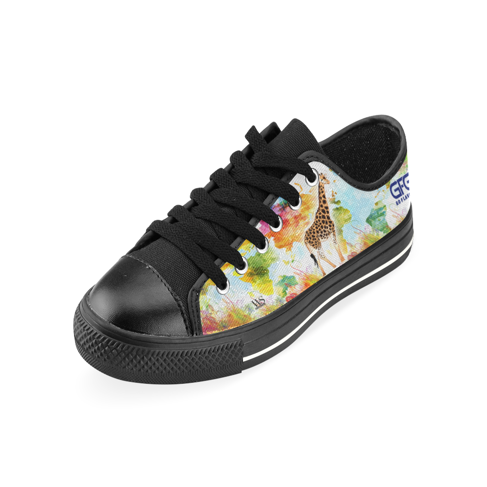 Giraffe Tennis Shoes (Global) Flavor Footwear Men's Classic Canvas Shoes (Model 018)
