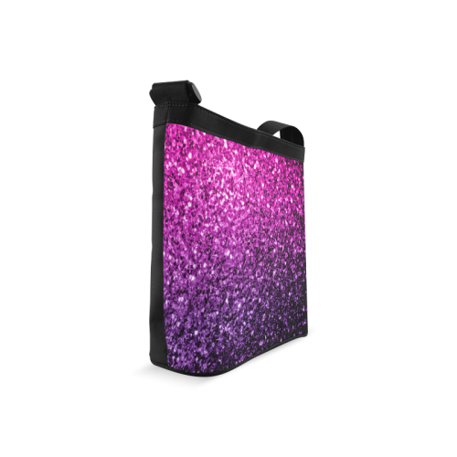 Beautiful Purple Pink Ombre glitter sparkles Crossbody Bags (Model 1613)