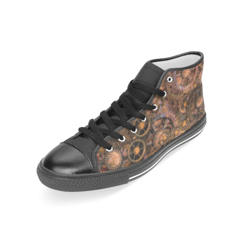 Steampunk Women's Classic High Top Canvas Shoes (Model 017)