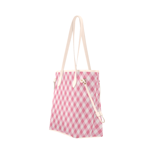 pink pattern Clover Canvas Tote Bag (Model 1661)