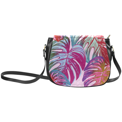 Pretty Leaves B by JamColors Classic Saddle Bag/Large (Model 1648)