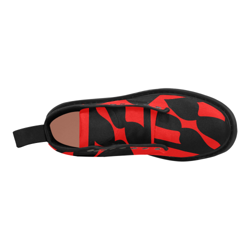 black ivolve in red Martin Boots for Women (Black) (Model 1203H)