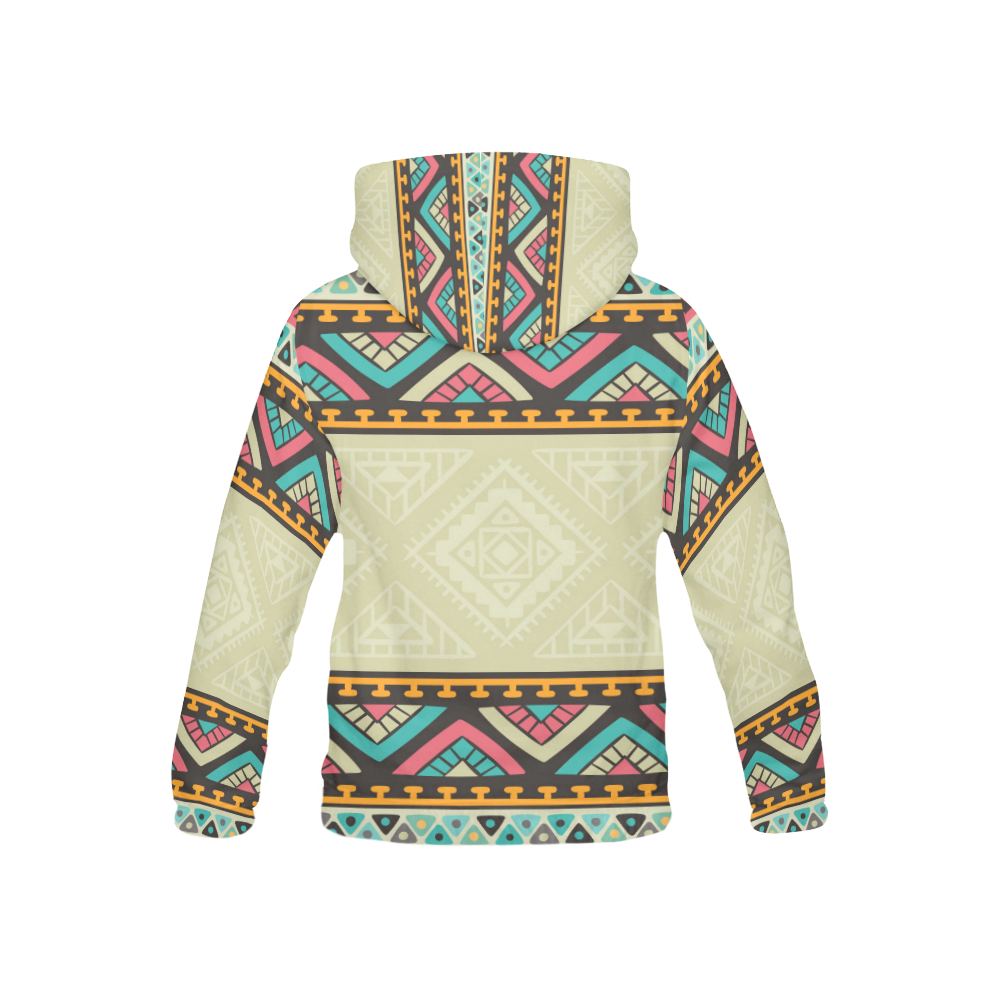 Beautiful Ethnic Tiki Design All Over Print Hoodie for Kid (USA Size) (Model H13)