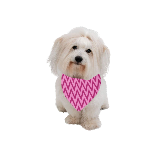 Chevron Pinks Pet Dog Bandana/Large Size
