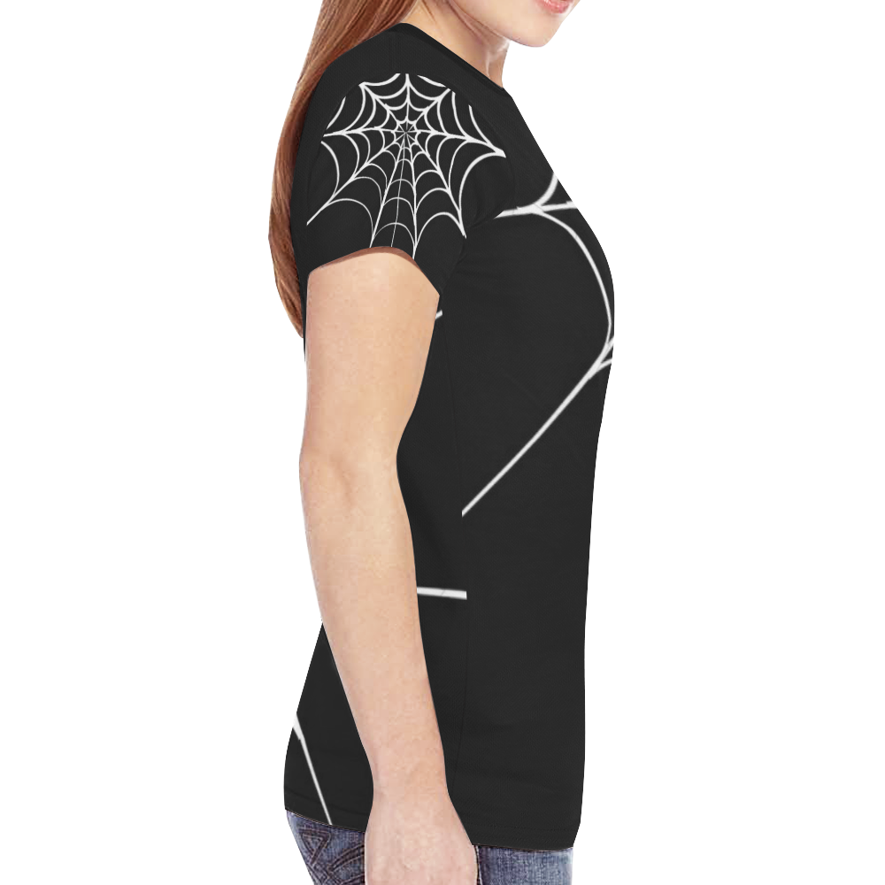 Spiders spin a filament New All Over Print T-shirt for Women (Model T45)