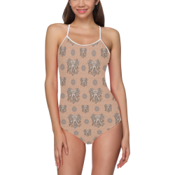 Ethnic Elephant Mandala Pattern Strap Swimsuit ( Model S05)