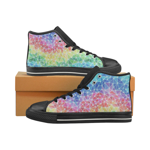 Brain Waves Women's Classic High Top Canvas Shoes (Model 017)